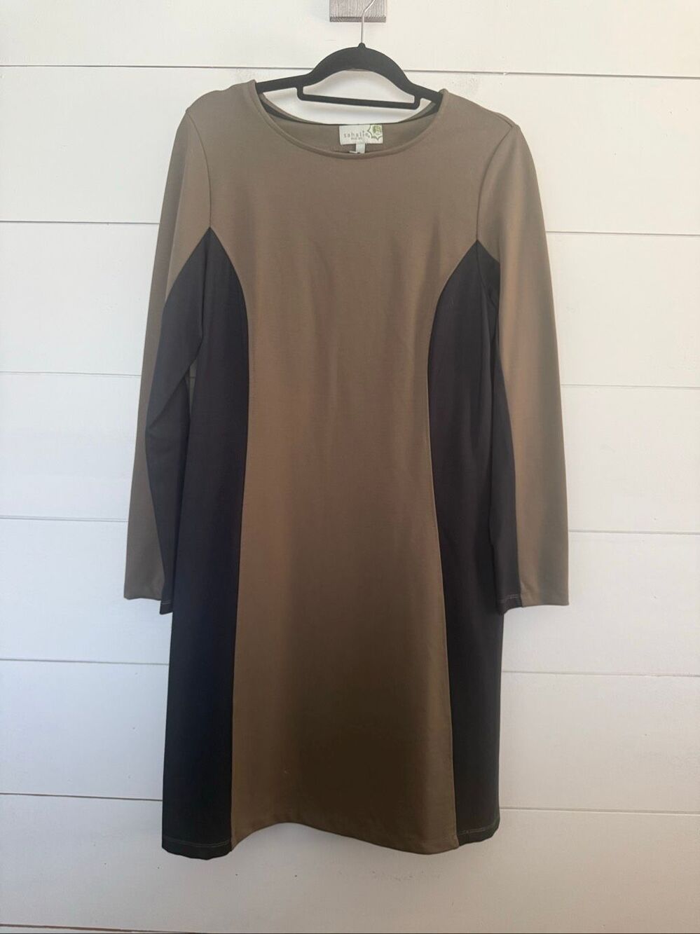 Sahalie Women’s Large Brown Longsleeve Dress Stretchy
